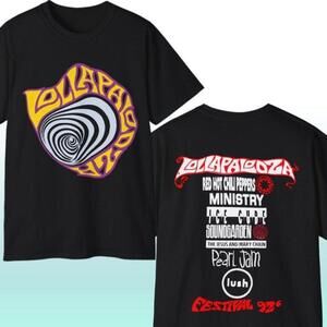 Lollapalooza 1992 Festival Rock Band Music Concert Graphic 2 Sided T-Shirt